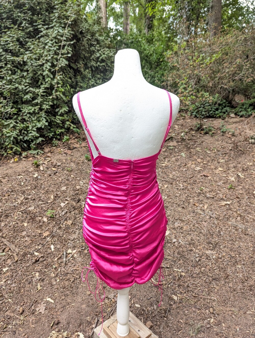 For Love & Lemons Victoria's Secret Mirage Mirrored Mini Dress Pink Satin S - Picture 11 of 11